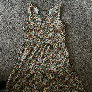 Girls summer flower dress, great condition, soft cotton dress.